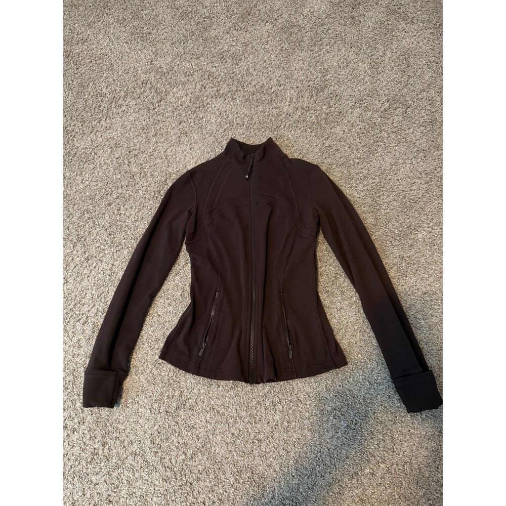 Lululemon Define Track Jacket Espresso Brown Women's Size 6 Full Zipper